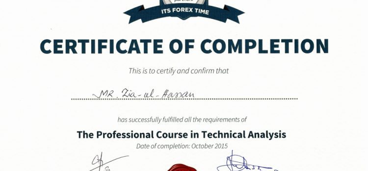 Certificate Of Completion Technical Analysis By FXTM.Com