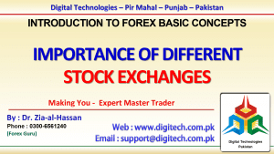 Importance Of Different Stock Exchanges In Urdu Hindi