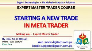 How To Open New Trade In MT4 In Urdu Hindi