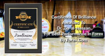 Certificate Of Brilliance From Forex.Com Forex Award To Dr. Zia-al-Hassan