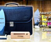 Highest Trading Volume And Leather Bag Forex Trading Award To Dr. Zia-al-Hassan ForexGuru.Pk By Exness
